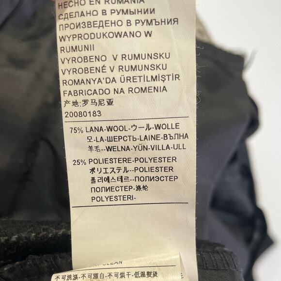 Y2K Sisley Black Pin Stripe Wool Bell Bottom Low Rise Pants Women Size 42 / 8 US - Picture 10 of 11